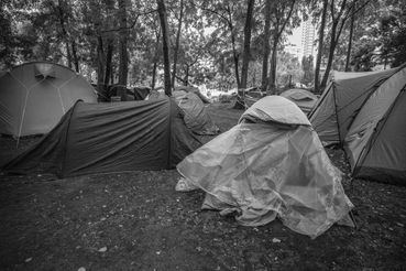 refugee camp Brussels-1