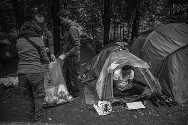 refugee camp Brussels-2